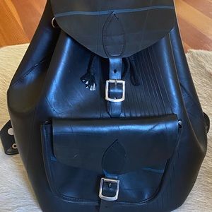 Recycled tire rubber one of a kind backpack
